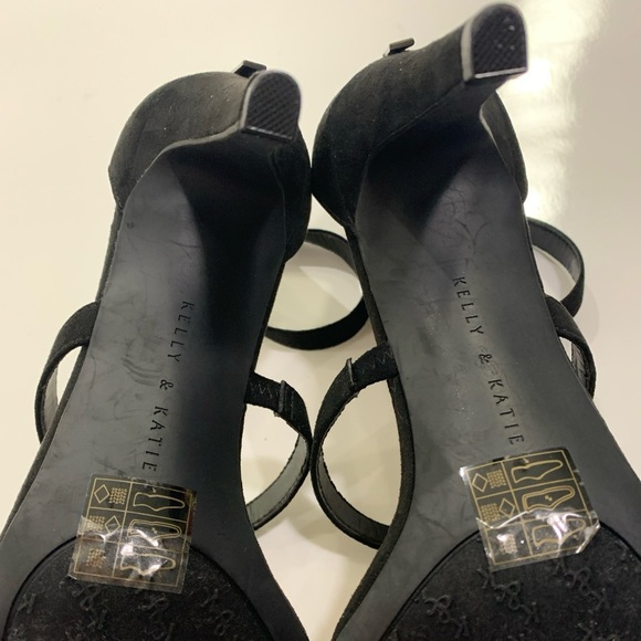 Kelly and Katie Black Size 9.5 Women's Heels Sandals Shoes - Picture 10 of 13